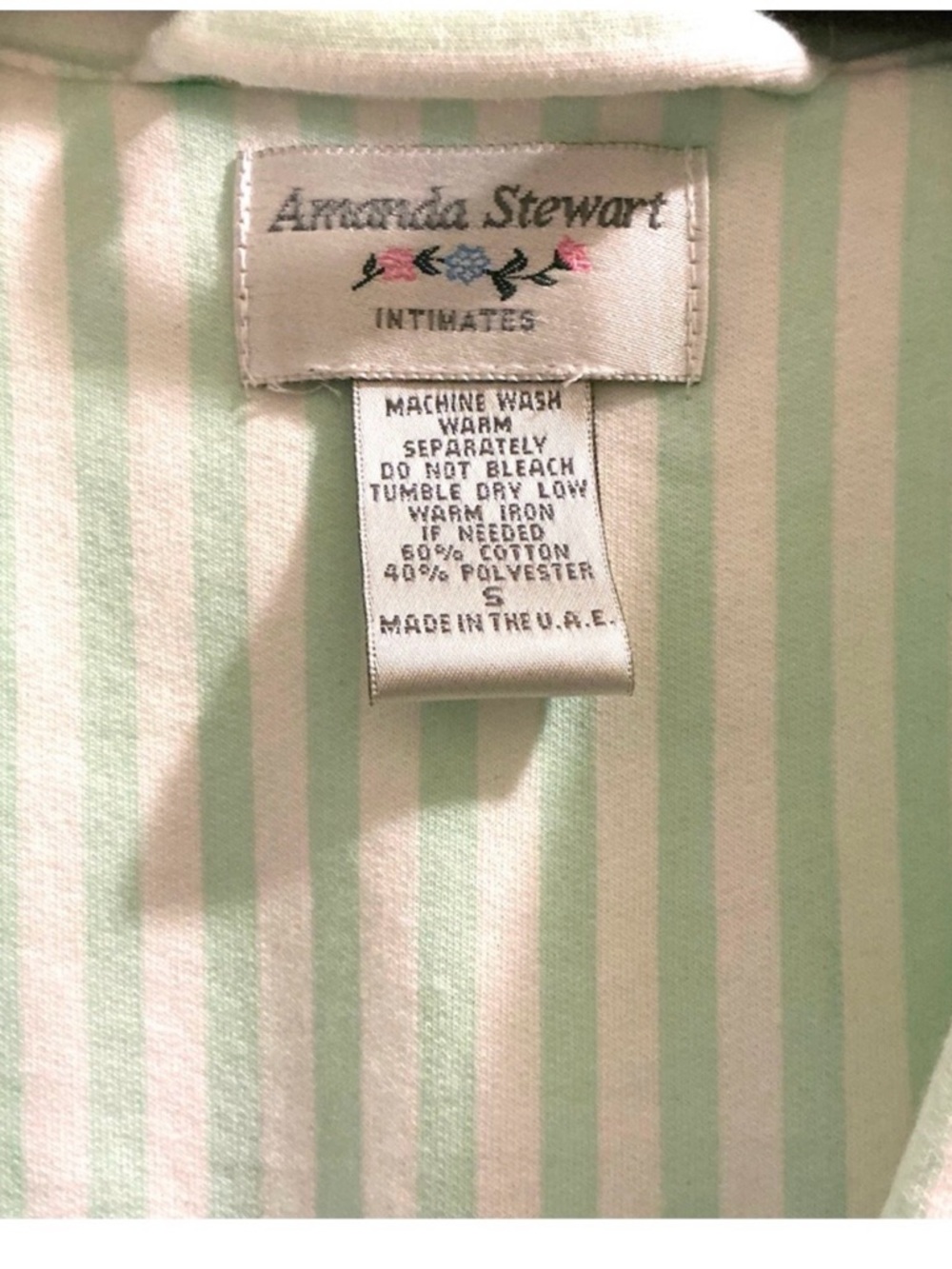Mint Green Striped Robe - Picture 8 of 12